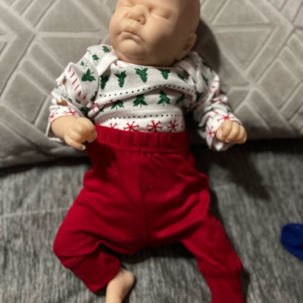 Festive Red and White Baby Doll